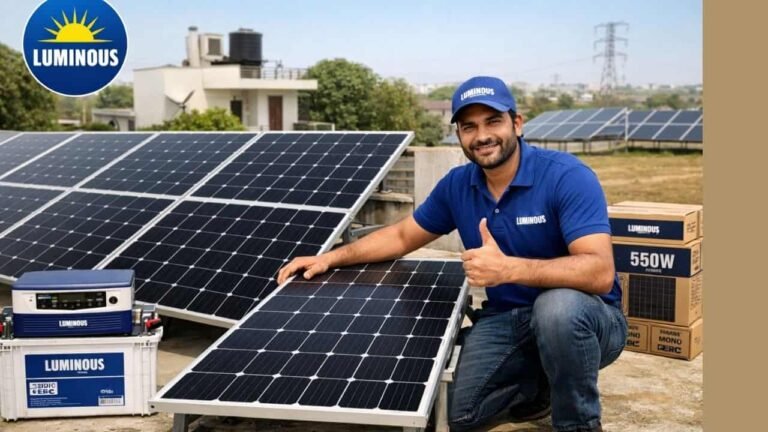 Luminous 550w mono perc panel with emi